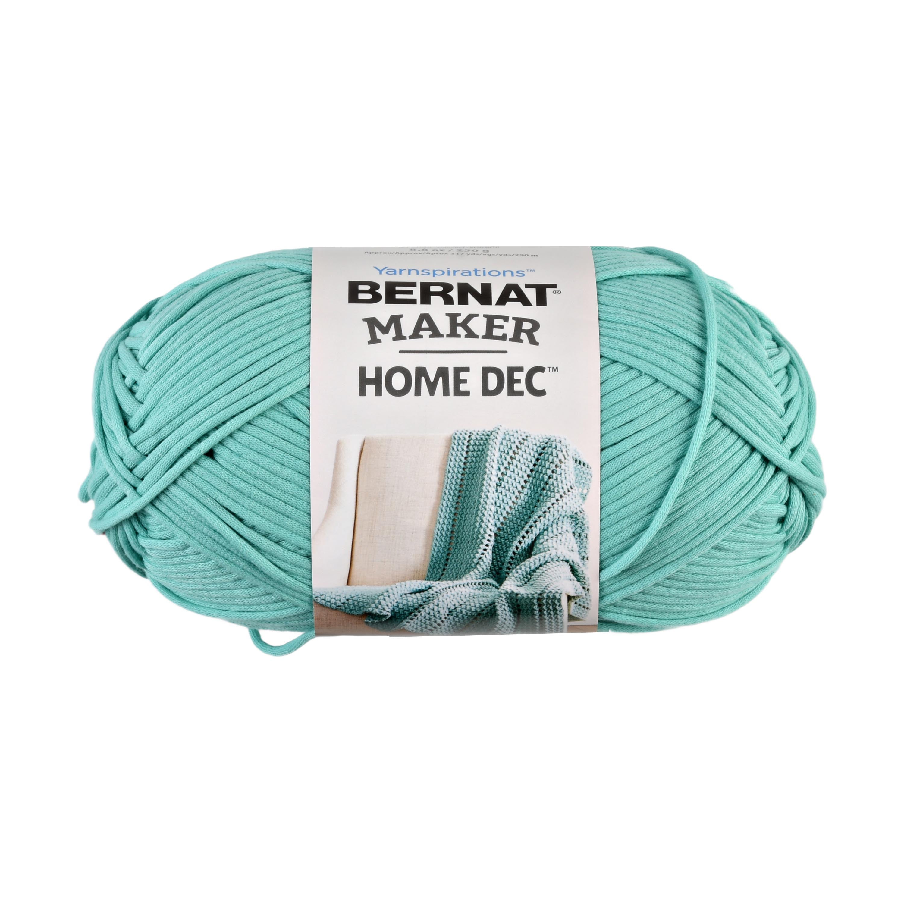 Bernat Aqua Maker Home Dec Yarn, Bulky Weight #5, Cotton/Nylon Blend, 8.8  ounces, 317 yards 