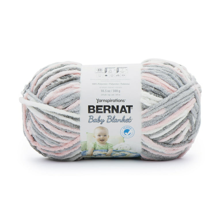 Bernat® Baby Blanket™ #6 Super Bulky Polyester Yarn, Baby Grays