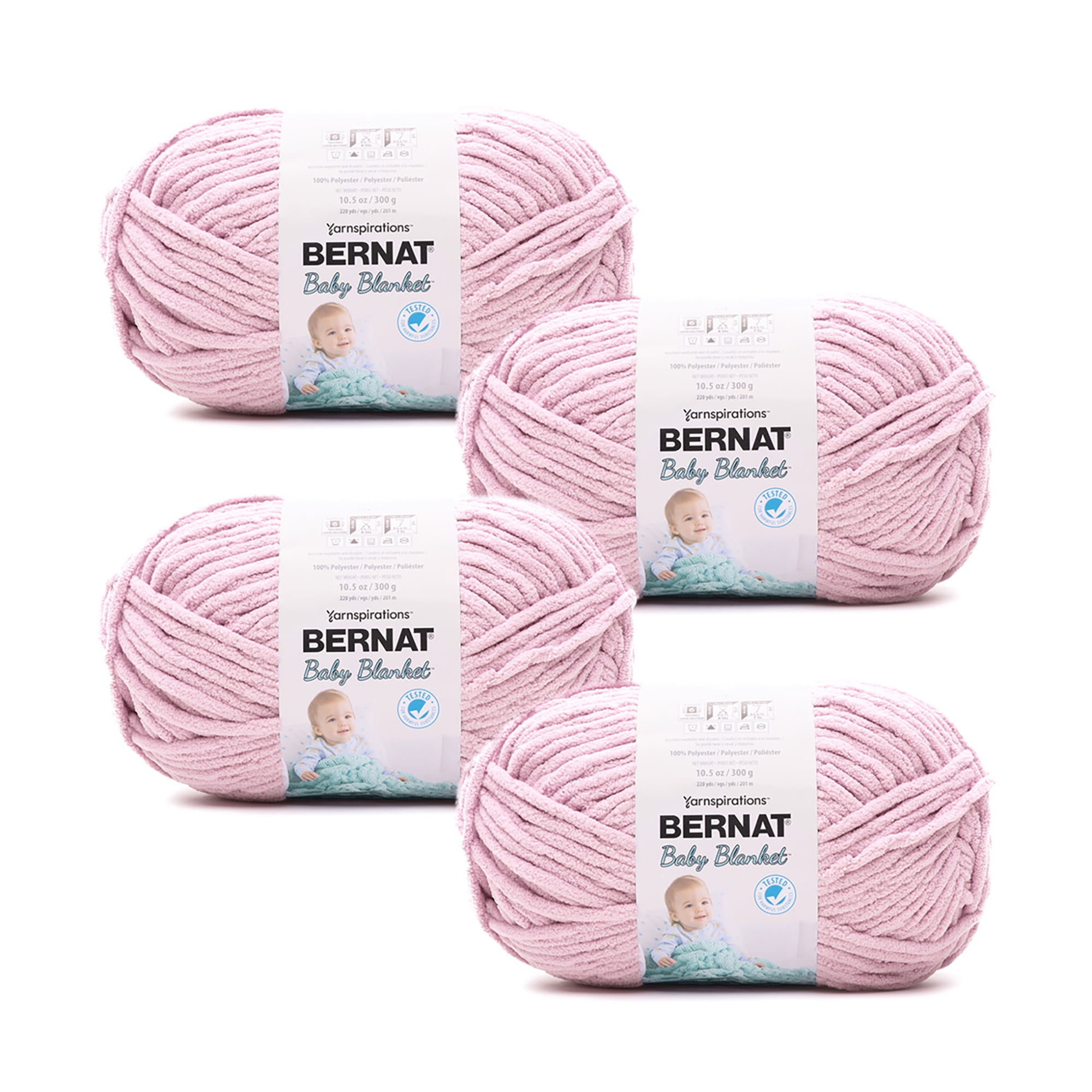 2 Pack Bernat Baby Blanket Big Ball Yarn-Pebble Dot 161104B-04903 -  GettyCrafts