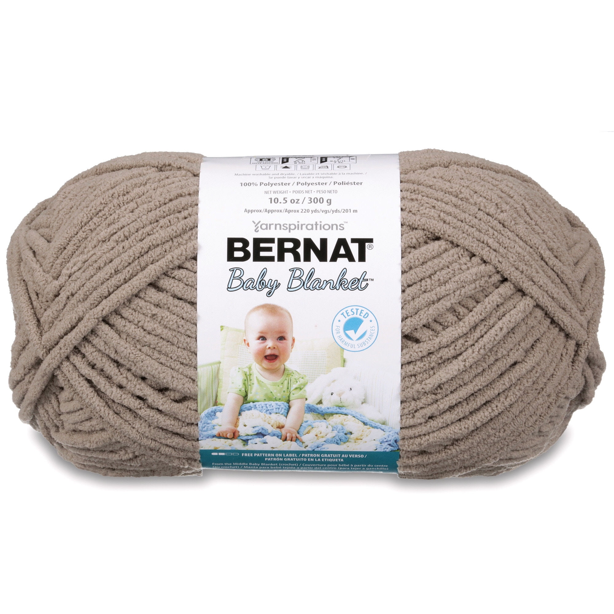 Bernat® Baby Blanket™ #6 Super Bulky Polyester Yarn, Lemon Lime  10.5oz/300g, 220 Yards (4 Pack) 