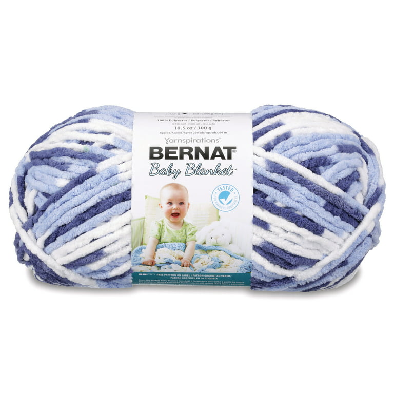 Bernat Baby Blanket Yarn, Little Sandcastles, 10.5oz(300g), Super Bulky,  Polyester