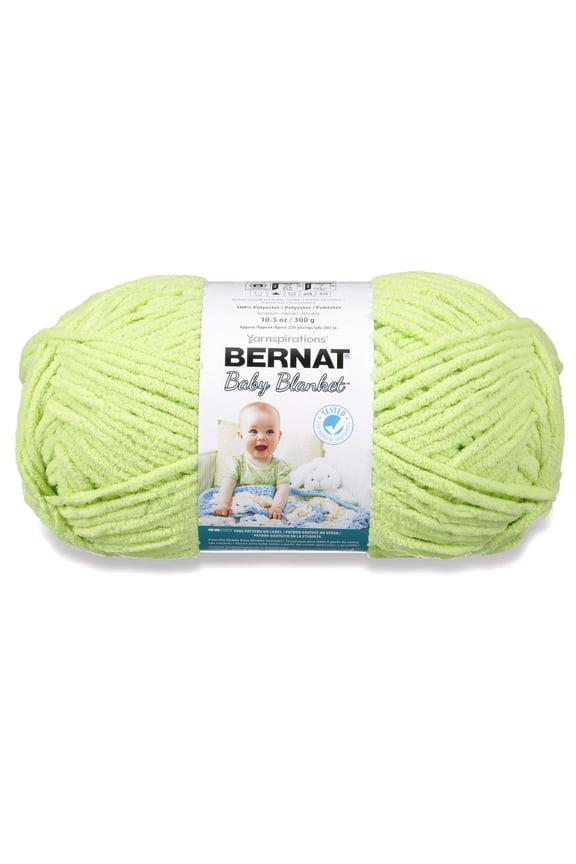 ® Baby Blanket™ #6 Super Bulky Polyester Yarn, Lemon Lime 10.5oz/300g, 220 Yards