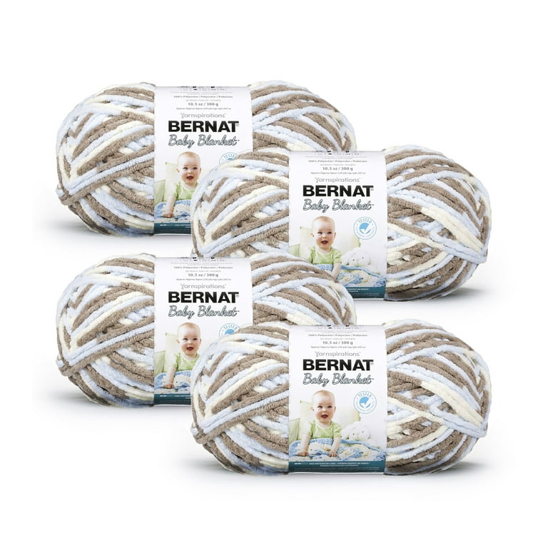 Bernat® Baby Blanket™ #6 Super Bulky Polyester Yarn, Lemon Lime  10.5oz/300g, 220 Yards (4 Pack) 