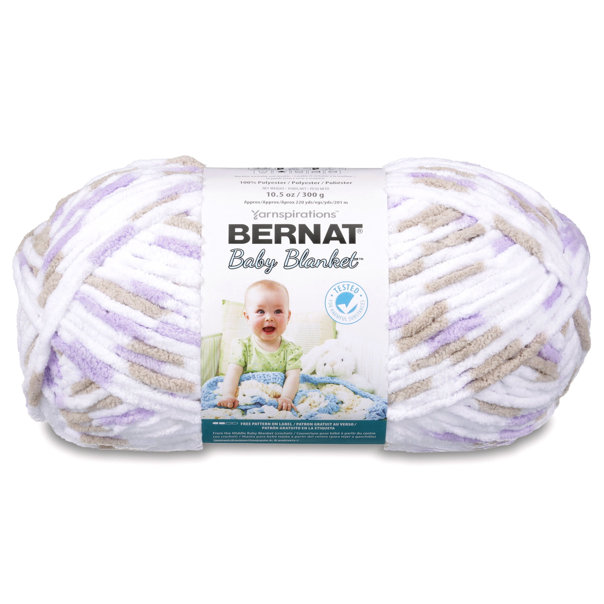 Bernat® Baby Blanket™ #6 Super Bulky Polyester Yarn, Little Lilac