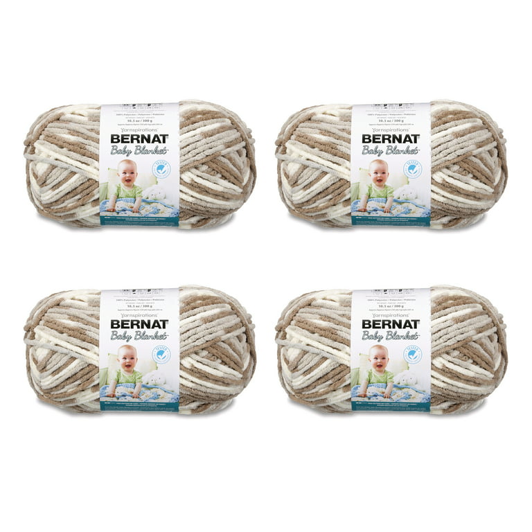 Bernat Baby Blanket Yarn, Little Sandcastles, 10.5oz(300g), Super Bulky,  Polyester 