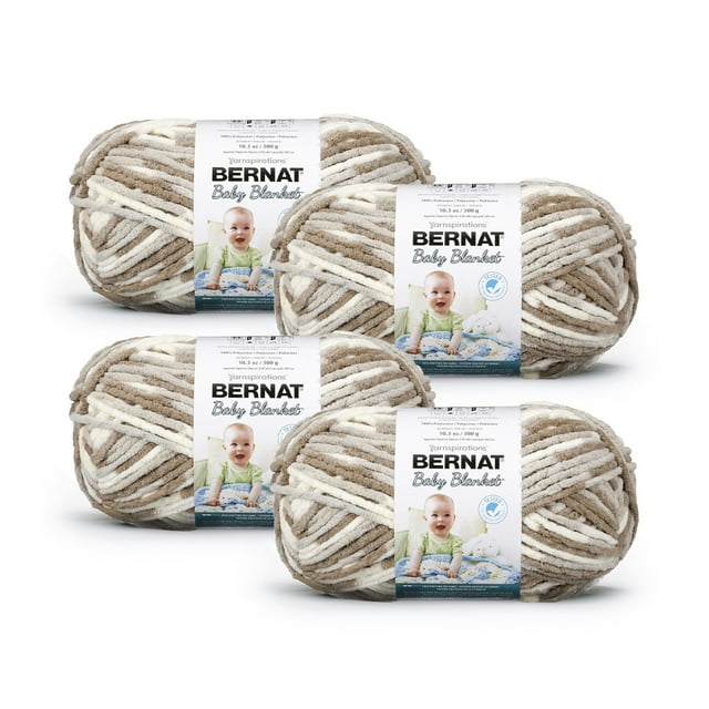 Bernat® Baby Blanket™ 6 Super Bulky Polyester Yarn, Little Sandcastles 10.5oz/300g, 220 Yards