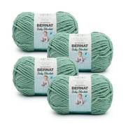 Bernat® Baby Blanket™ #6 Super Bulky Polyester Yarn, Misty Jungle Green 10.5oz/300g, 220 Yards (4 Pack)