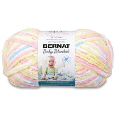 Bernat® Baby Blanket™ #6 Super Bulky Polyester Yarn, Pitter Patter 10.5oz/300g, 220 Yards