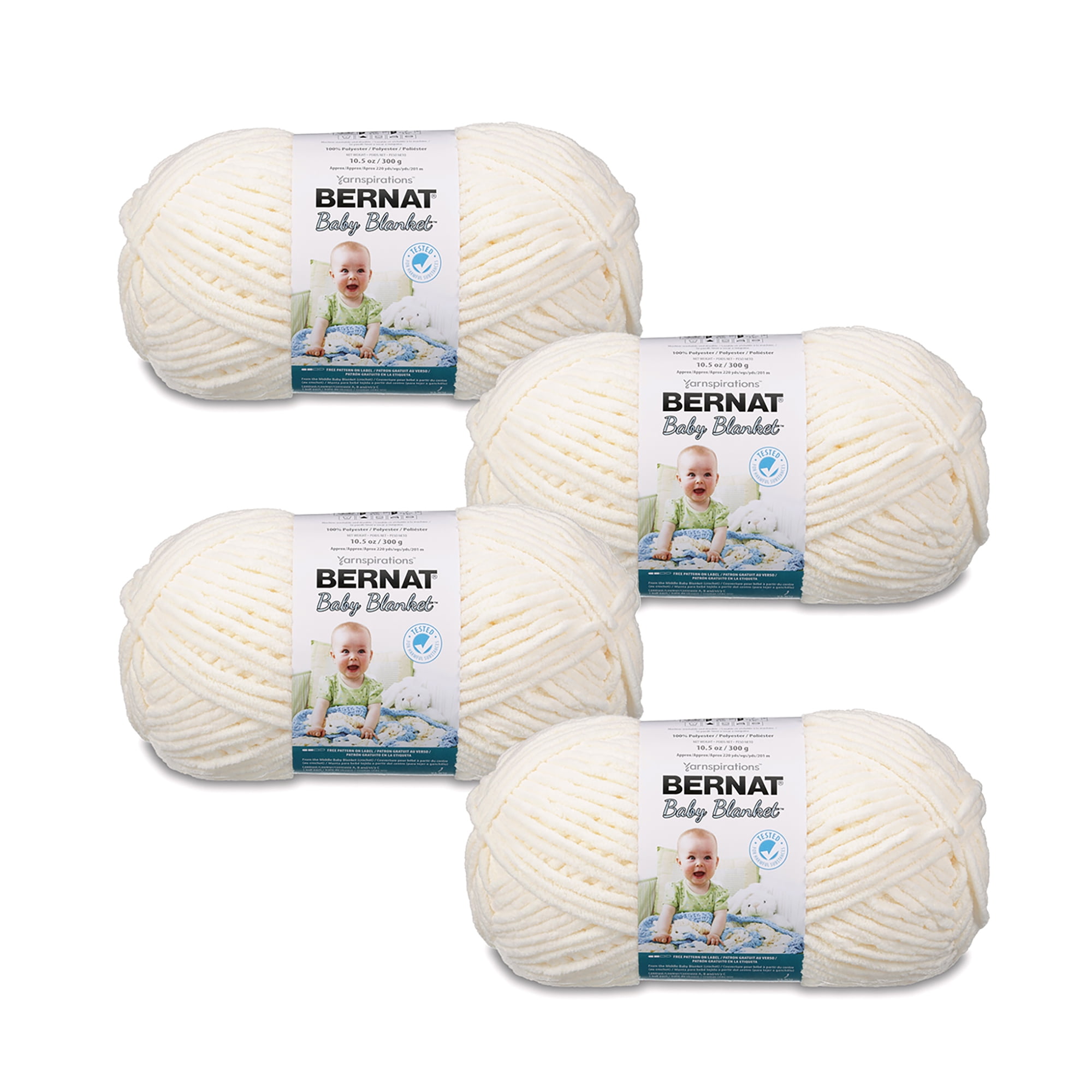 Bernat® Baby Blanket™ 6 Super Bulky Polyester Yarn, Vanilla 10.5oz