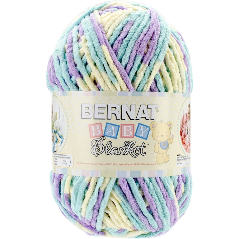 Bernat Baby Blanket Big Ball Yarn-Little Petunias, 1 count