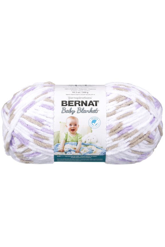 Baby Blanket Yarn, Little Lilac Dove Print, 10.5oz(300g), Super Bulky, Polyester