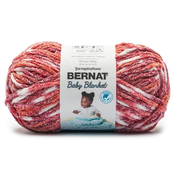 Bernat® Baby Blanket™ #6 Super Bulky Polyester Yarn, Red Ribbon 10.5oz/300g 220 Yards