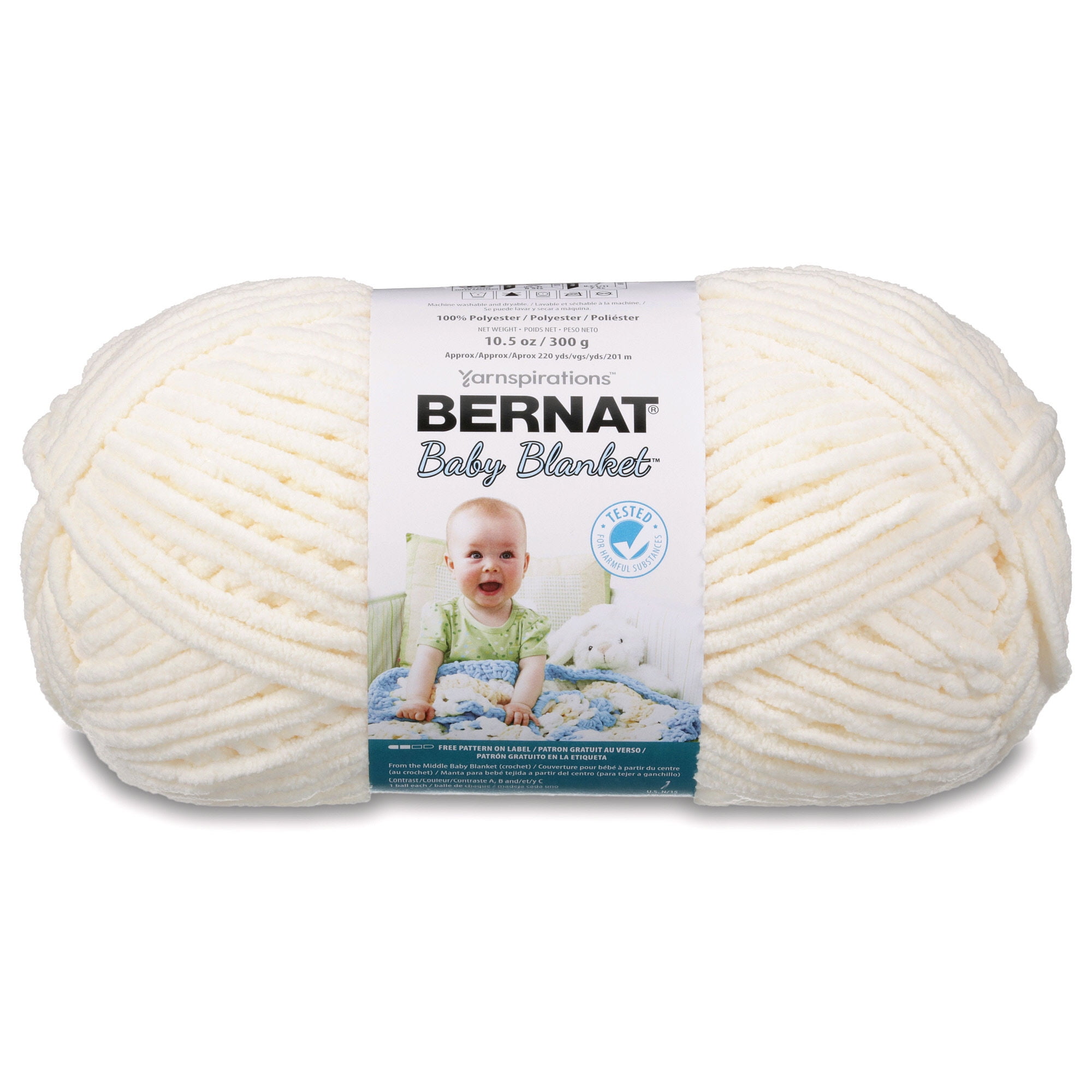 Bernat Baby Blanket 10.5oz 300g Big Ball Weight Yarn in Jelly Beans Walmart