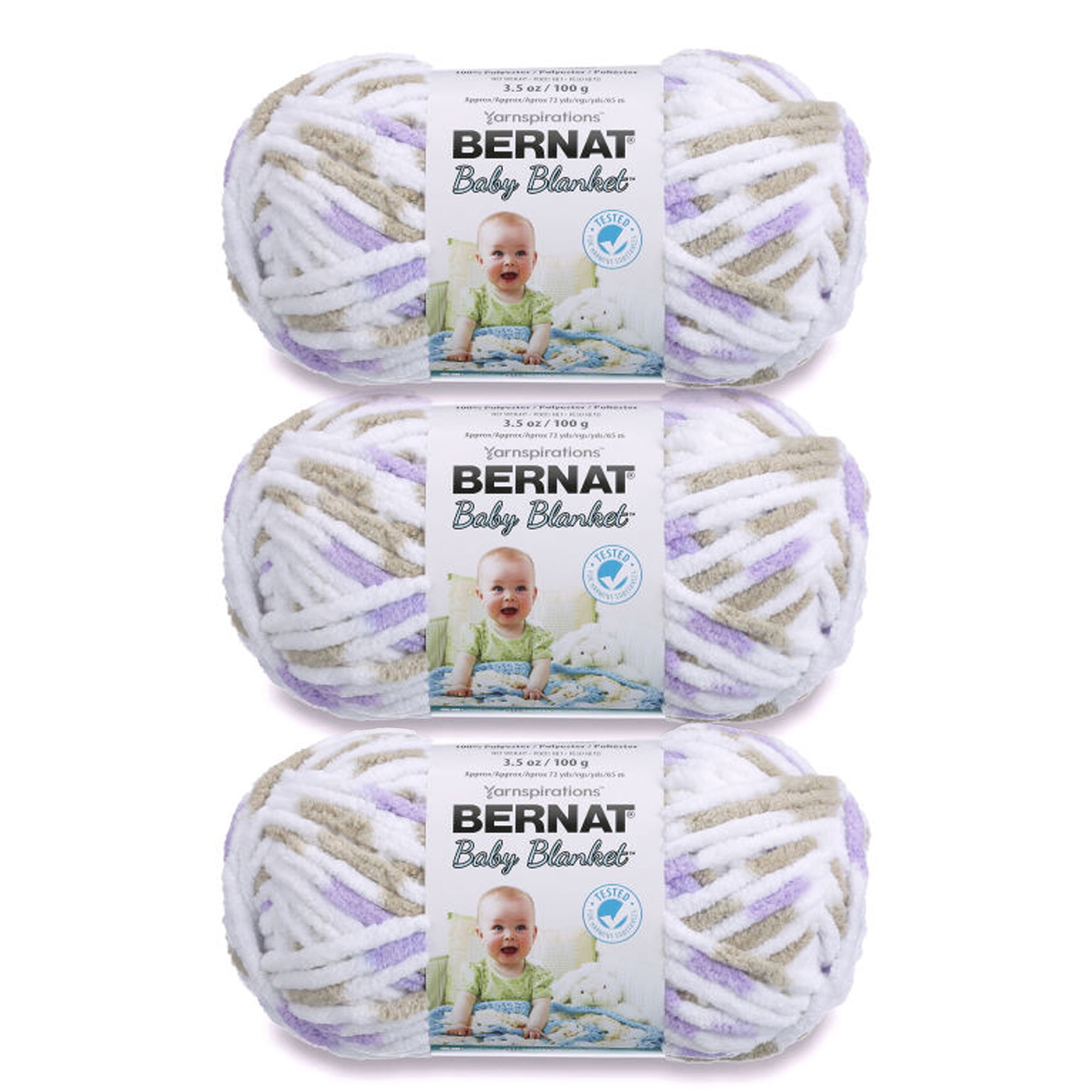 Multipack of 6 - Bernat Baby Blanket Yarn-Pink & Blue Ombre, 6
