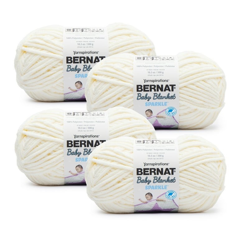 Bernat® Blanket Brights™ #6 Super Bulky Polyester Yarn, Busy Blue  10.5oz/300g, 220 Yards (4 Pack) 