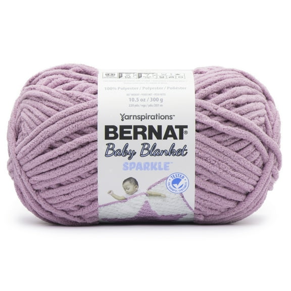Bernat Baby Blanket Sparkle Yarn-Planetary Purple