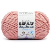 Bernat Baby Blanket Sparkle Yarn-Rose Glow