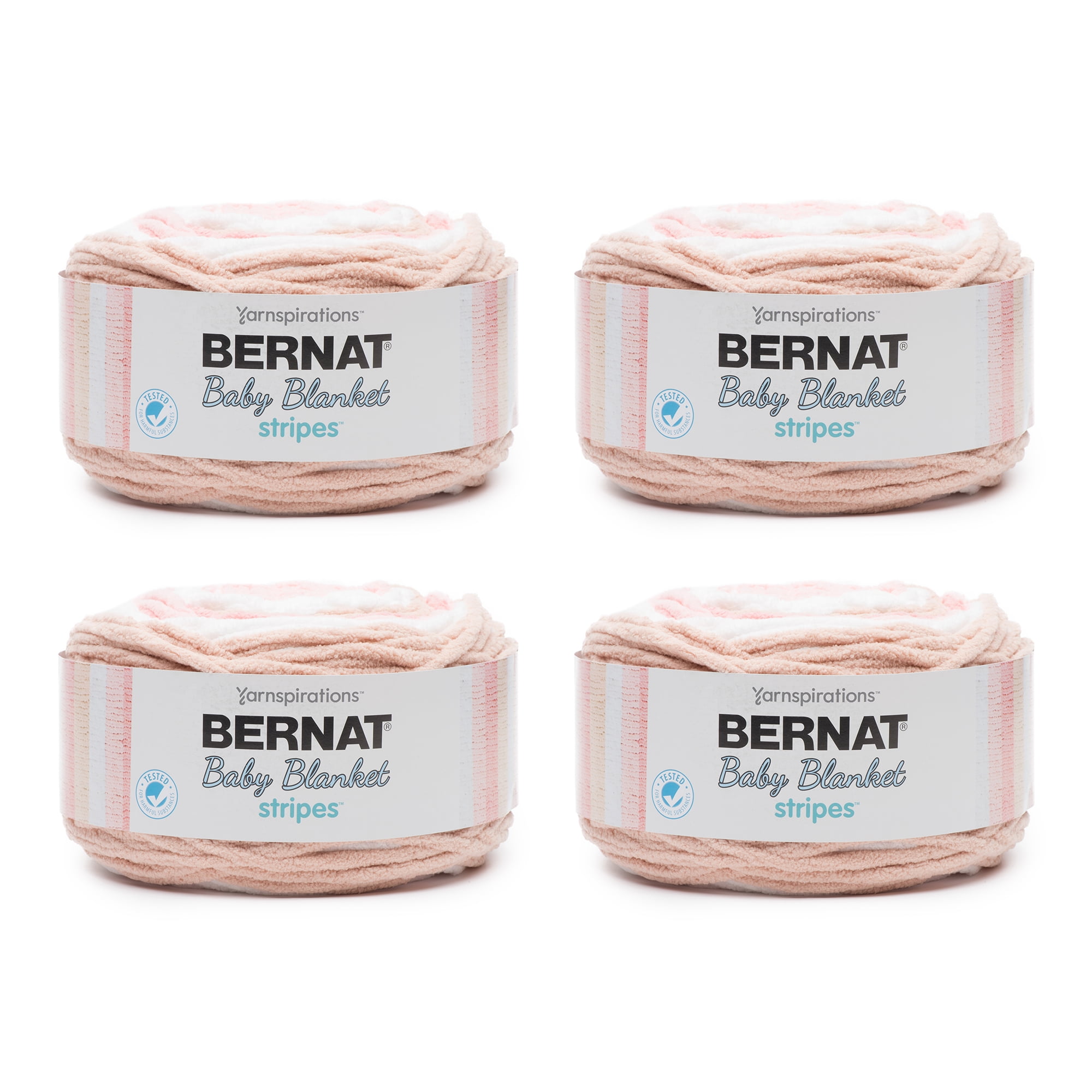 Bernat® Baby Blanket Stripes™ 6 Super Bulky Polyester Yarn, Coralbells