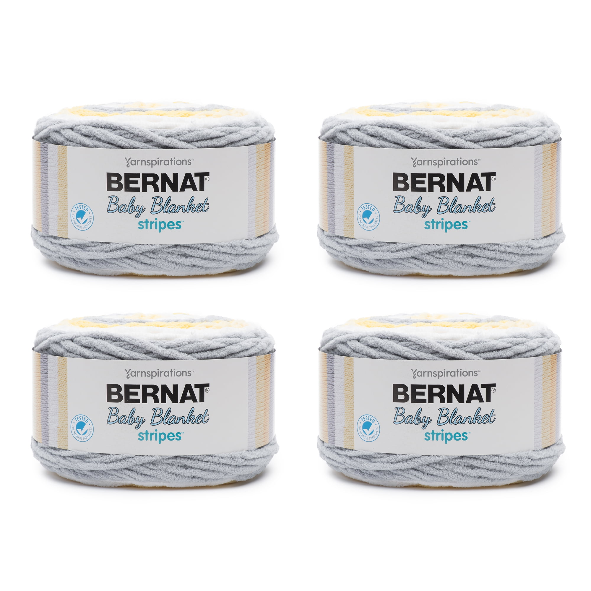 Bernat® Baby Blanket Stripes™ 6 Super Bulky Polyester Yarn, Sunshine