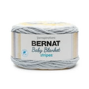Bernat Baby Blanket Stripes Super Bulky 100% Polyester Sunshine Yarn, 220 yd