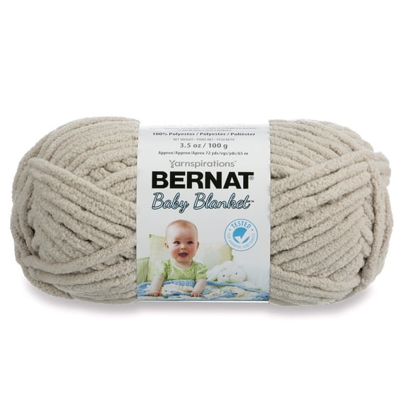 Bernat Baby Blanket Yarn, Baby Dove, 3.5oz(100g), Super Bulky, Polyester