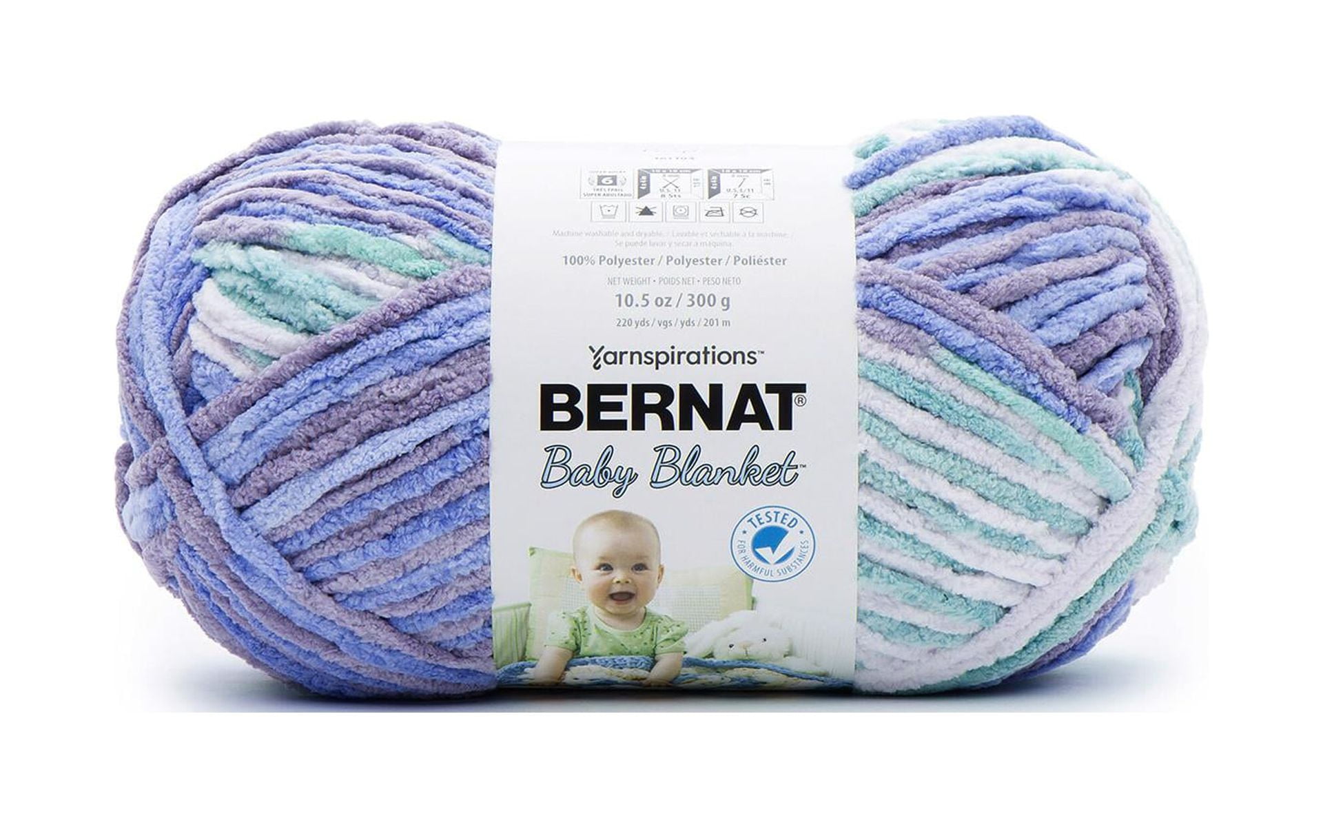 POSY PURPLE 04794 Bernat Baby Blanket 220yds 10.5 Oz Skein Super
