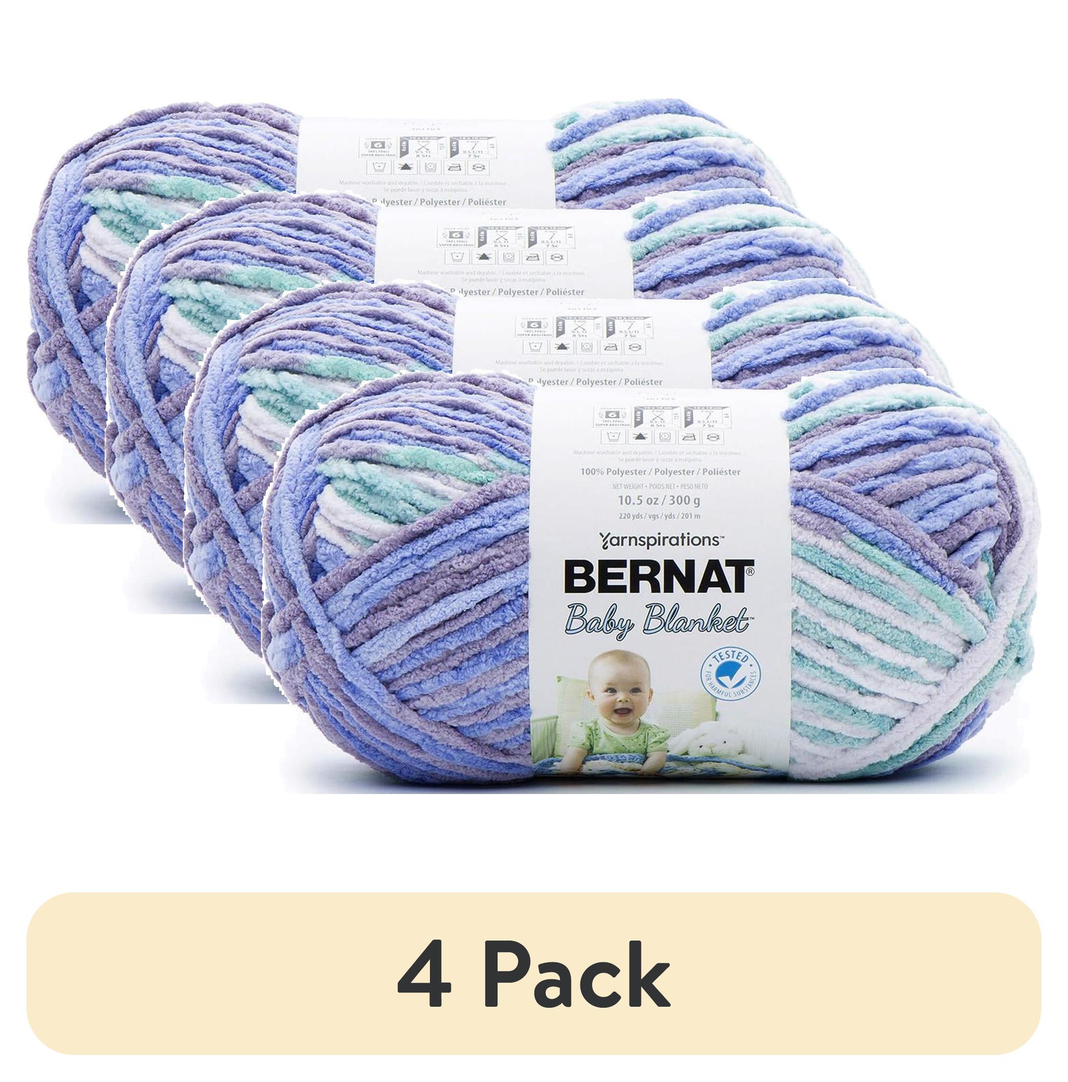 (4 pack) Bernat Baby Blanket Yarn Big Ball 300gm PosyPurple - Walmart.com