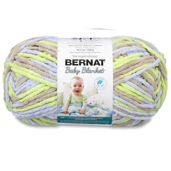 Bernat Baby Blanket Yarn, Little Boy Dove, 10.5oz(300g), Super Bulky, Polyester