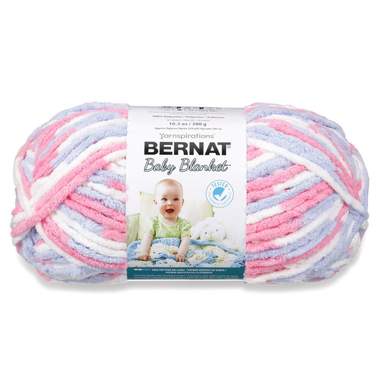 Tan Pink BERNAT BABY BLANKET Yarn, 10.5oz/300g, 220 Yards/201m