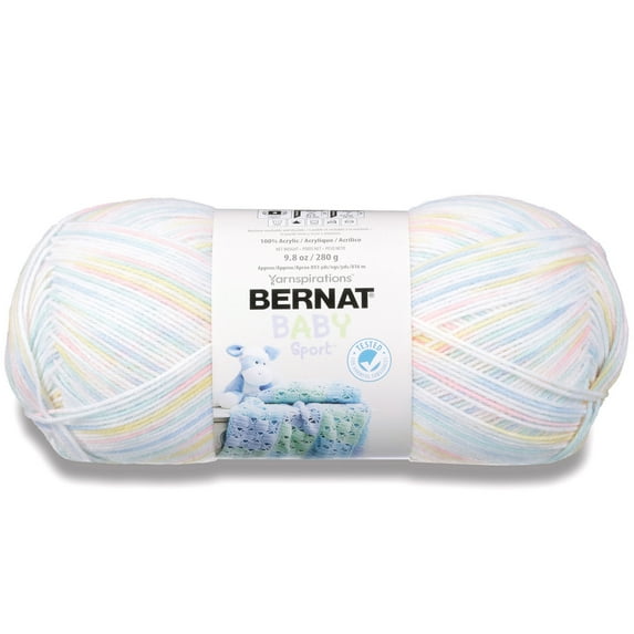 Bernat® Baby Sport™ #3 Light Acrylic Yarn, 9.8oz, 816m, 861 Yards Baby Baby Ombre