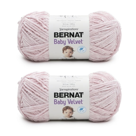 Bernat Baby Velvet Potpourri Yarn - 2 Pack of 300g/10.5oz - Polyester - 4 Medium (Worsted) - 492 Yards - Knitting/Crochet