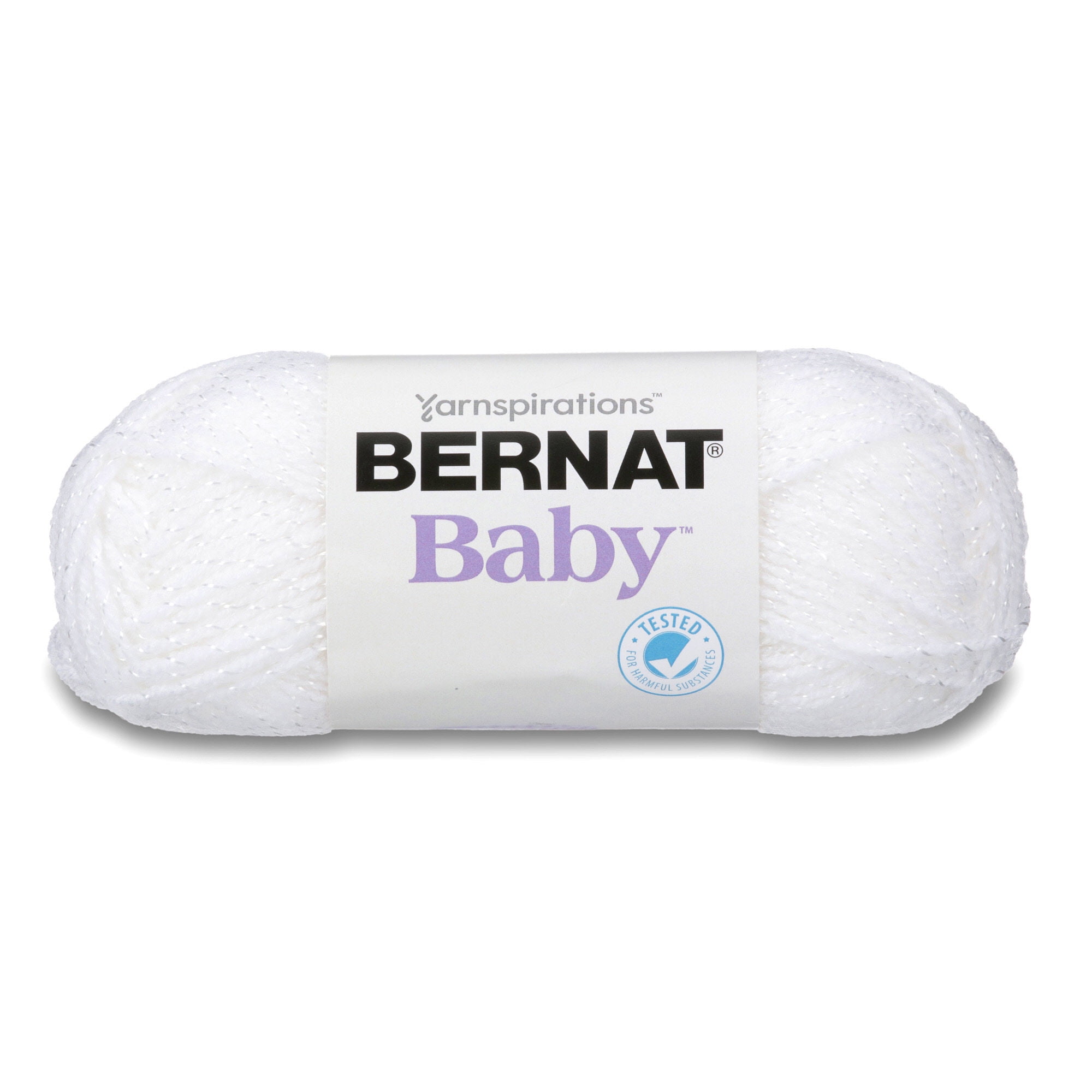 Bernat Baby Yarn, White Sparkle, Acrylic Blend, Super Fine Weight #1, 1.5  ounces
