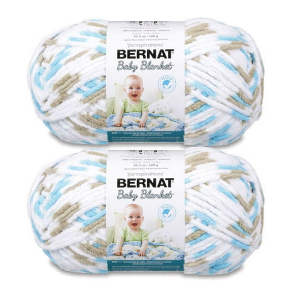 Bernat® Baby blanket™ #6 Super Bulky Polyester Yarn, Little teal dove 300g 220Yd (2pk)