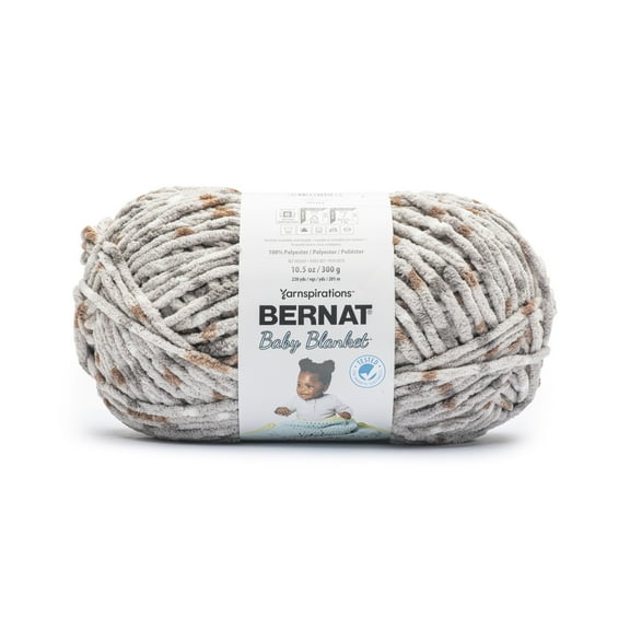 Bernat® Baby blanket™ #6 Super Bulky Polyester Yarn, Pebble dot 10.5oz/300g 220 Yd (2pk)