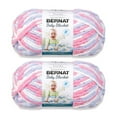 thumbnail image 1 of Bernat® Baby blanket™ #6 Super Bulky Polyester Yarn, Pink/blue 10.5oz/300g 220 Yards (2pk), 1 of 4