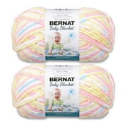 Bernat® Baby blanket™ #6 Super Bulky Polyester Yarn, Pitter patter 10.5oz/300g 220Yd (2pk)