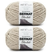 Bernat® Blanket™ #6 Super Bulky Polyester Yarn, Almond 10.5oz/300g 220 Yards (2Pk)