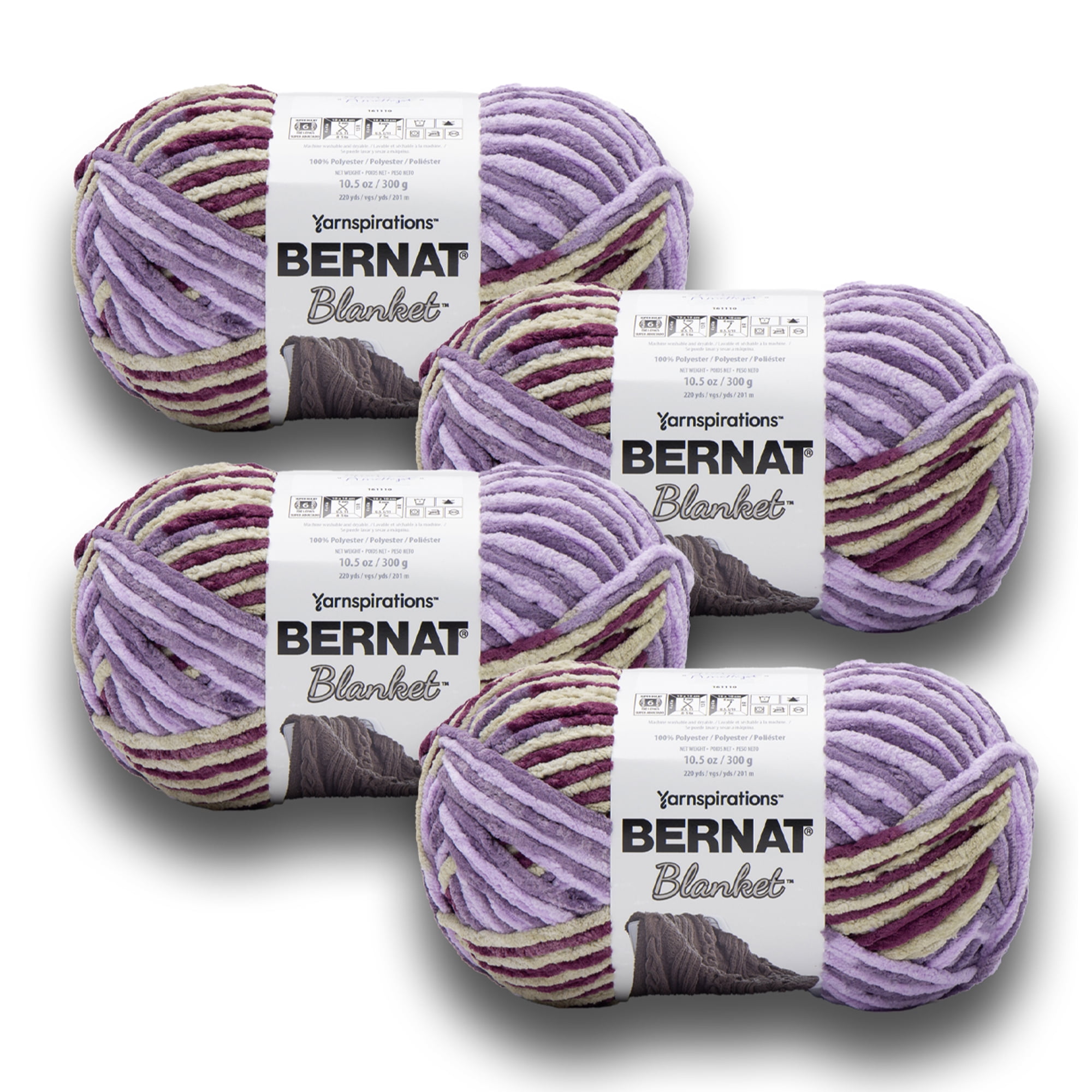 Aubergine 10832 Purple Twist 10831 & Purple Haze 10839 Bernat Baby