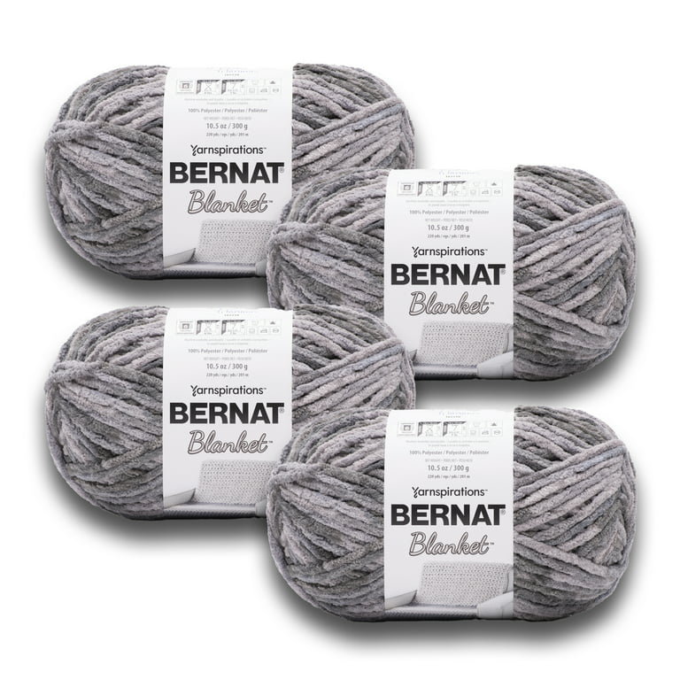 Bernat® Blanket™ #6 Super Bulky Polyester Yarn, Grellow 10.5oz/300g, 220  Yards (4 Pack) 