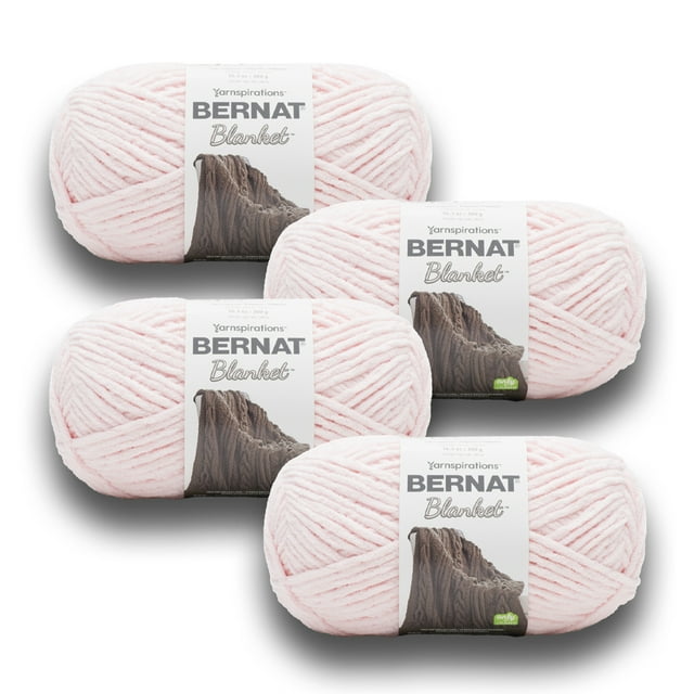 Bernat® Blanket™ 6 Super Bulky Polyester Yarn, Blush Pink 10.5oz/300g, 220 Yards (4 Pack