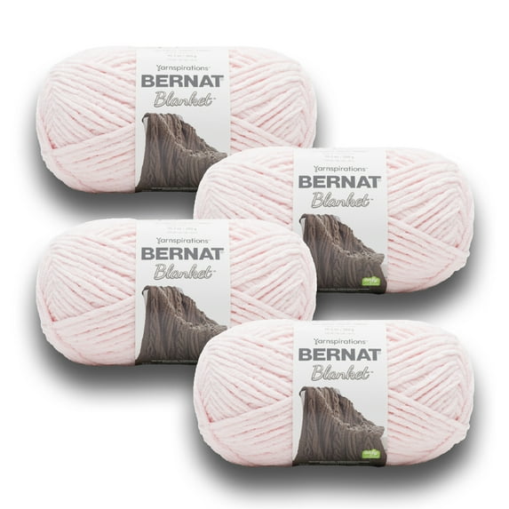 Bernat® Blanket™ #6 Super Bulky Polyester Yarn, Blush Pink 10.5oz/300g, 220 Yards (4 Pack)