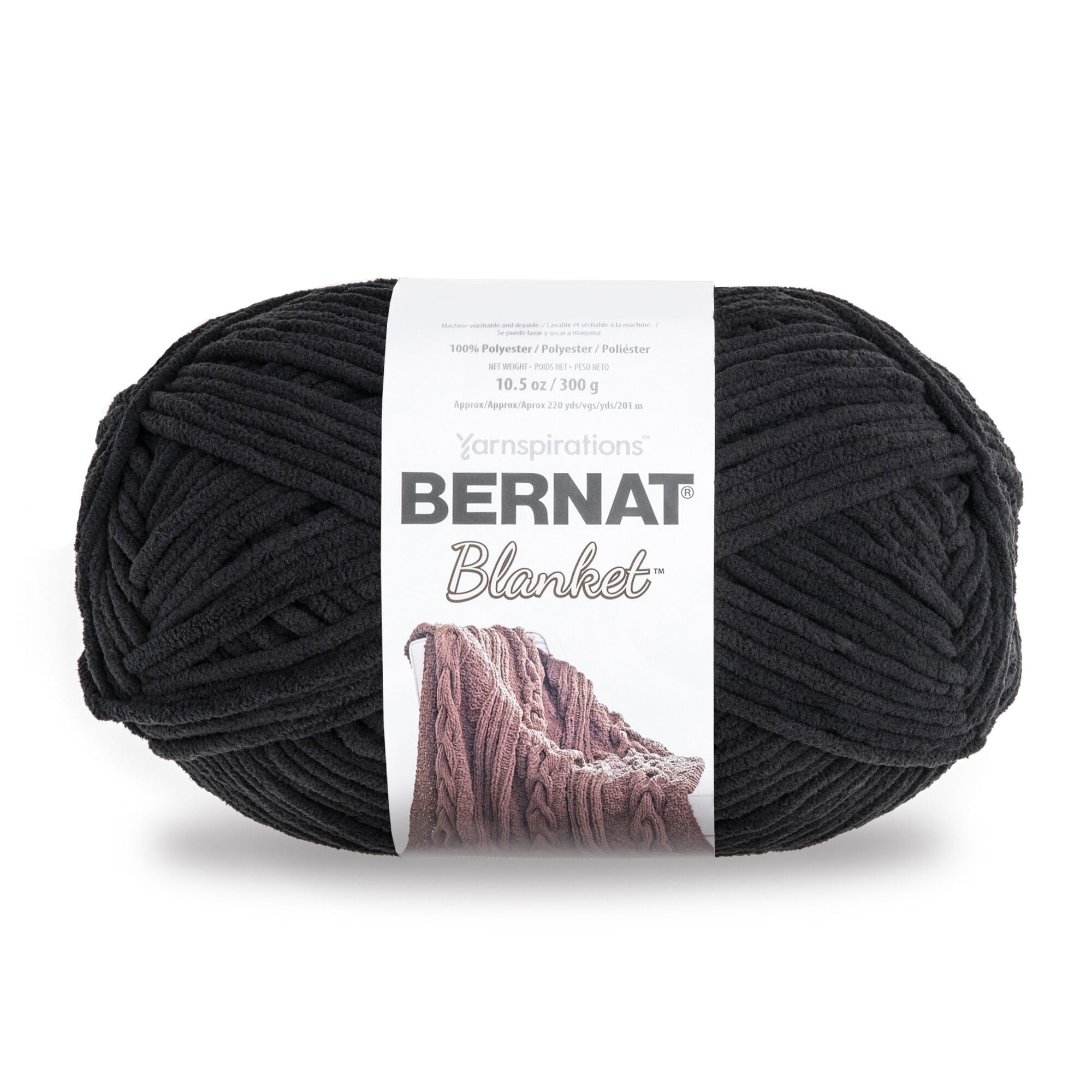 Bernat Blanket Stripes #6 Super Bulky Polyester Yarn, Red Alert 10.5oz/300g, 220 Yards (4 Pack)