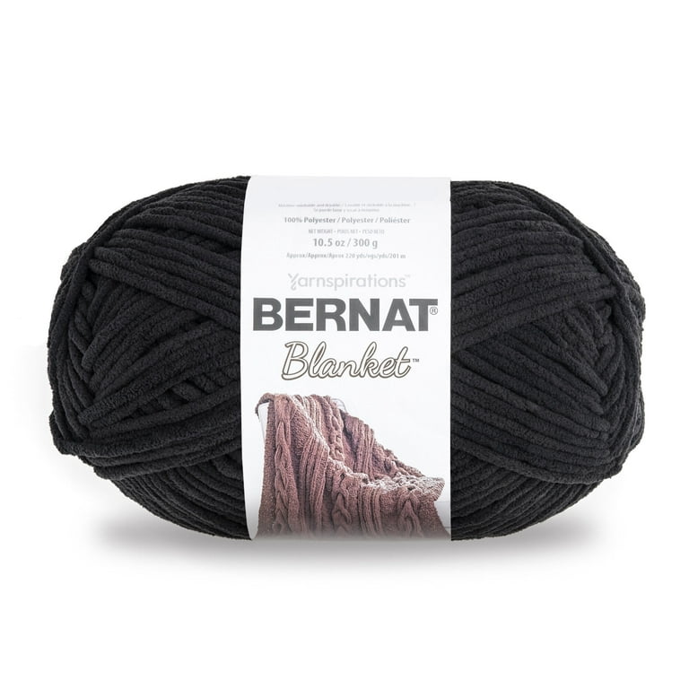 Bernat® Blanket™ #6 Super Bulky Polyester Yarn, Coal 10.5oz/300g, 220 Yards