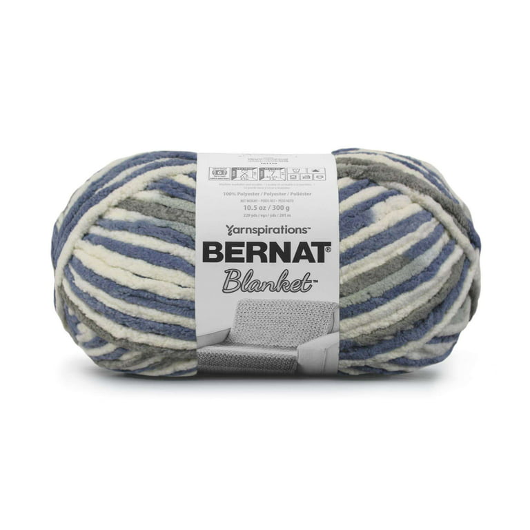 Bernat® Blanket™ #6 Super Bulky Polyester Yarn, Smoky Green 10.5oz/300g,  220 Yards (4 Pack)