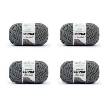 Bernat® Blanket™ #6 Super Bulky Polyester Yarn, Dark Gray 10.5oz/300g, 220 Yards (4 Pack)