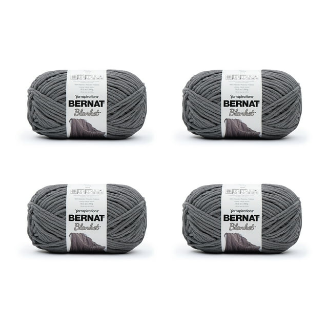 Bernat® Blanket™ 6 Super Bulky Polyester Yarn, Dark Gray 10.5oz/300g, 220 Yards (4 Pack