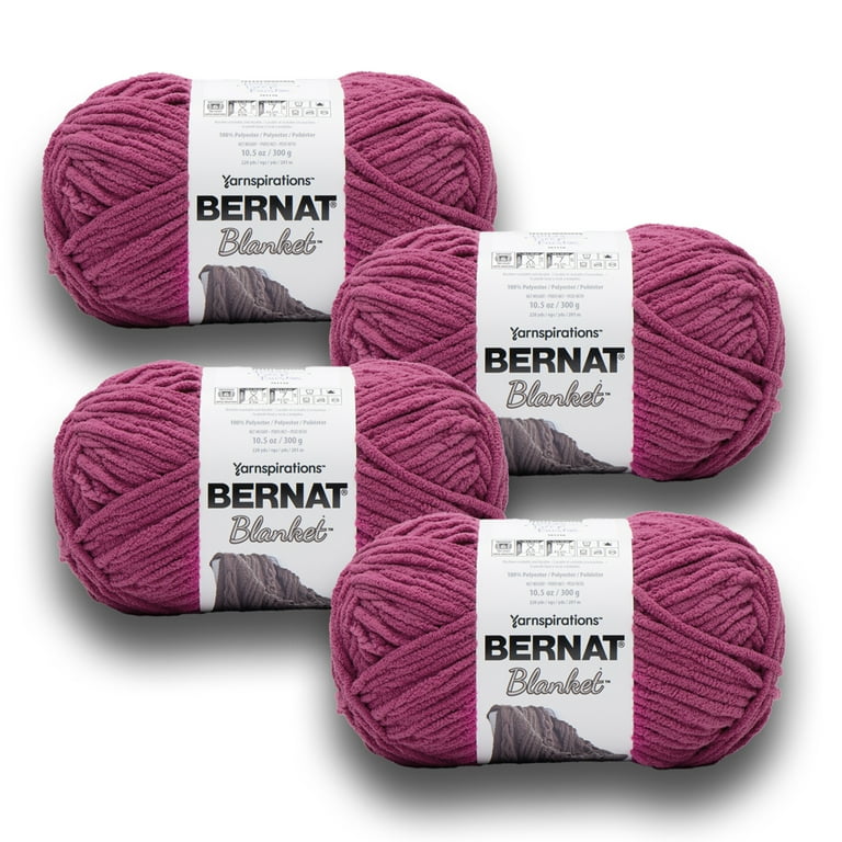 Bernat® Blanket™ #6 Super Bulky Polyester Yarn, Deep Fucshia