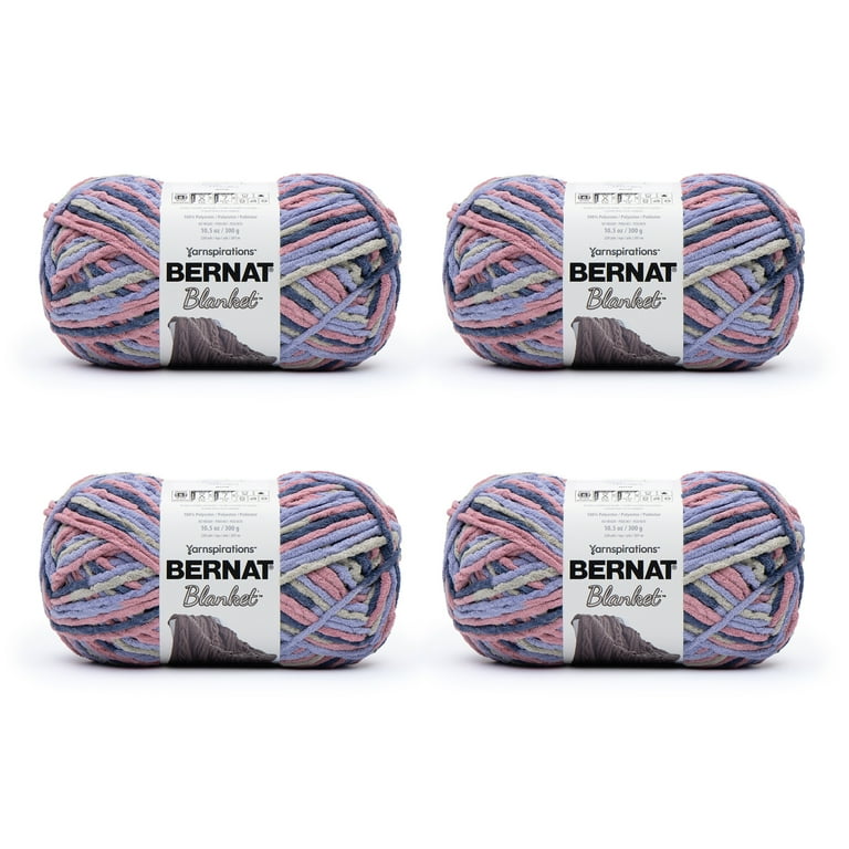 Bernat Blanket Extra Chunky Chenile Acrylic Yarn - 2 Pack of 300g/10.5oz #7 Jumbo Heavyweight Yarn for Knitting and Crocheting, Amigurumi, Thick