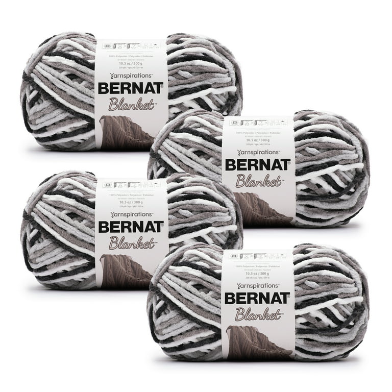 Bernat® Blanket™ #6 Super Bulky Polyester Yarn, Gray Storm Varg