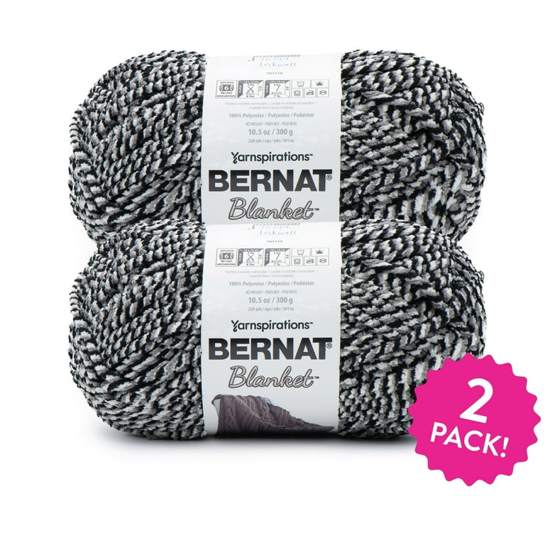 Bernat Super Bulky Polyester Inkwell Blanket Yarn - 10.5 oz